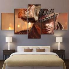 Imagem de Quadro Decorativos Jogo Campo de Batalha com 5 peças 130x