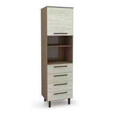 Imagem de Paneleiro Microondas 1 Porta 4 Gavetas Batrol Crema