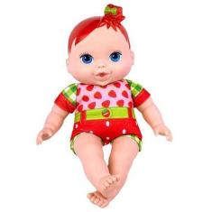 Imagem de Boneca Infantil Com Mamadeira Sweet Aroma Morango 36,4 Cm - Super Toys