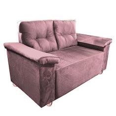 Imagem de Namoradeira Yasmim dois lugares Com Braço Almofadado Rosa