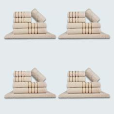 Imagem de Jogo De Toalhas 24 Pçs Coleção Dubai 100% Algodão Bege