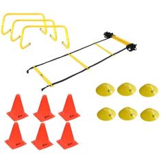 Imagem de Kit Escada Agilidade Funcional + Barreiras Cones E Chapéu