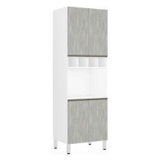 Imagem de Paneleiro Perola 70 Cm C/ Nicho Microondas Branco C/ Concret