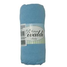 Imagem de Lençol Berço Americano Com Elastico 100% Algodão Azul 1,30cm X 70cm -
