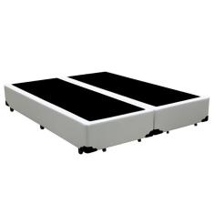 Imagem de Cama Box Casal Bipartido Starflex Sintético Branco 138x188x42