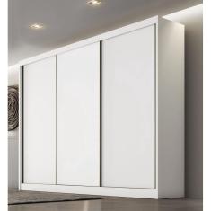 Imagem de Guarda Roupa Casal 3 Portas 4 Gavetas - Diamond-Branco - Móveis Novo Horizonte
