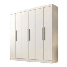 Imagem de Guarda Roupa Casal 6 Portas 4 Gavetas Belém - Móveis Valverde -  Neve
