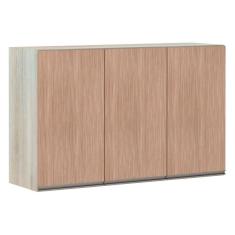 Imagem de Armário Para Cozinha 120cm 3 Portas Legno Crema C/Cumaru