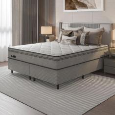 Imagem de Cama Box Queen + Colchão Molas Ensacadas New Londres Umaflex (158X198x