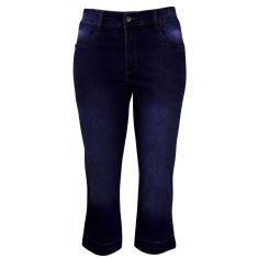 Imagem de Calça Jeans Capri Pau A Pique Básica  Escuro