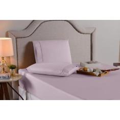 Imagem de Jogo De Lençol Casal 3 Peças 100% Algodão 200 Fios Rosa - Casa Fernand