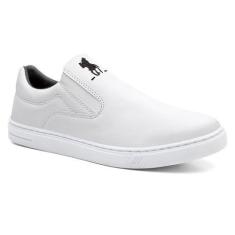 Imagem de Tênis Slip On Infantil Polo Plus, Branco, 37, Masculino