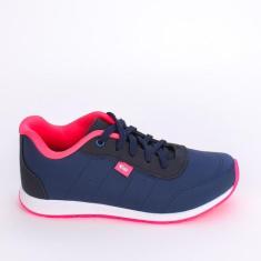 Imagem de Tênis Infantil Casual Kidy Style Urbano Marinho E Pink