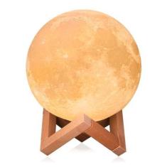 Imagem de Abajur Lua Cheia 3D Umidificador Aromatizador Noites - Bivena