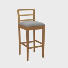 Imagem de Banqueta Montada Sofia Madeira Maciça Cinza