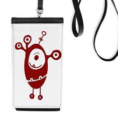 Imagem de Bolsa carteira para celular Alien Monster Creature Cyclops bolso preto para pendurar