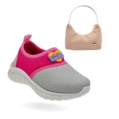 Imagem de Tênis Feminino Infantil Tam 20 ao 27 - Tênis Isabella™ e Bolsinha-Feminino