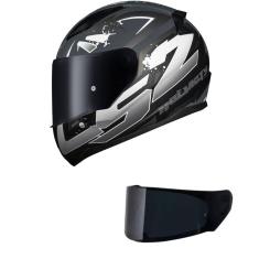 Imagem de Capacete LS2 FF353 Rapid Tagline Preto e Cinza Mais Viseira Fumê
