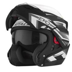 Imagem de Capacete Robocop Escamoteavel Articulado Fechado Pro Tork Attack Evo F