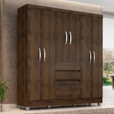 Imagem de Guarda Roupa Casal Lia 6 Portas Capuccino - Moveis Arapongas