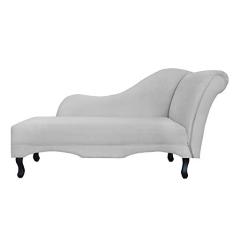 Imagem de Recamier Namoradeira Divã Lado Esquerdo Olivia Suede Branco - DS Estofados