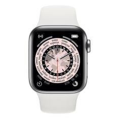 Imagem de Relogio Smartwatch Feminino Branco Serie 8 Whatsapp Facebook Ligação O