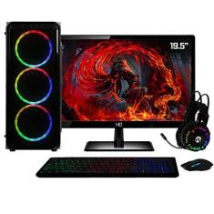 Imagem de PC Gamer Completo AMD 6-Core CPU 3.8Ghz 8GB (Placa de vídeo Radeon R5 2GB) SSD 240GB Kit Gamer Skill Monitor HDMI LED 19.5