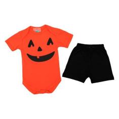 Imagem de Body Bebê Fantasia Abóbora Halloween + Short - Best Bunny, M - 3 a 6 M