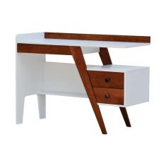 Imagem de Escrivaninha 3 Gavetas Skrive - Amêndoa Branco