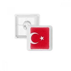 Imagem de OFFbb Turquia Bandeira nacional do país da Ásia pbt nomes de teclas de teclado mecânico branco OEM sem marcação imprimir