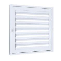 Imagem de Portinhola 1 Folha Esquadrias Brasil 70x70 Branco Esquerdo