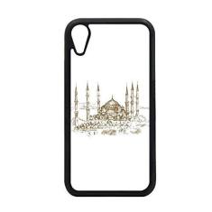 Imagem de Capa para iPhone XR Paisagem de desenho de marco de igreja para proteção de telefone Apple