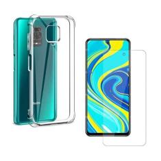 Imagem de Capa Capinha Anti Shock Transparente + Película Vidro 3D 9D Xiaomi Redmi Note 9 Pro 6.67"(SERVE TAMBÉM REDMI NOTE 9S)