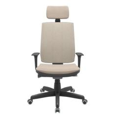 Imagem de Cadeira Office Brizza Soft Poliester Fendi Autocompensador Com Encosto