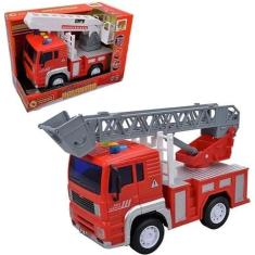 Imagem de Caminhão De Bombeiro A Fricção Com Som E Luz Dm Toys