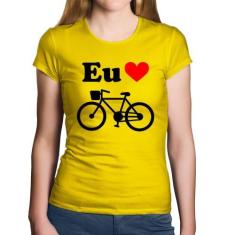 Imagem de Baby Look Algodão Eu Amo Bicicleta - Foca Na Moda