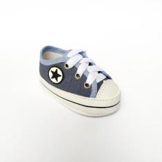 Imagem de Sapatinho Bebê Unissex Tênis All Starzinho Jeans com Azul Infantil Ant
