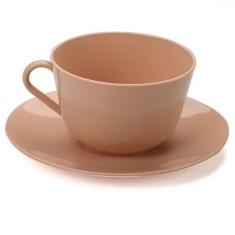 Imagem de Xícara de Chá com Pires em Plástico Zeek Linha Classic