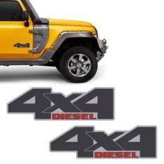 Imagem de Par De Adesivos 4x4 Diesel Troller 2015/2019 Emblema Lateral