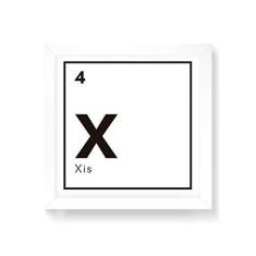 Imagem de Arte Maníacos Quadro Decorativo Xis Elemento - 50x50cm (Moldura em laca )