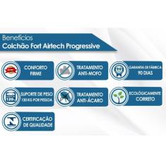Imagem de Colchão Ortobom Solteiro Airtech Progressive Nanolastic 88x188x29 Molas Bonel