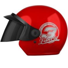 Imagem de Capacete Moto Aberto Pro Tork Liberty Three 3 Viseira Fumê, VERMELHO, 
