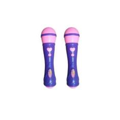 Imagem de Kit 2x Brinquedo Microfone Musical Infantil Roxo - AP TOYS