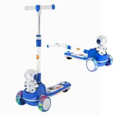 Imagem de Patinete Astronauta Radical Infantil Dobrável 3 Rodas Com Luz Led DM T