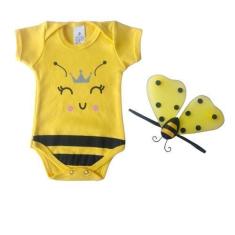 Imagem de Kit 2 Peças - Body + Asinhas Abelhinha Bebê Fantasia Fotos - LOL KIDS 