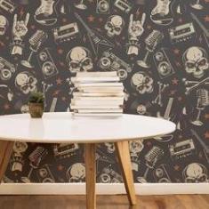 Imagem de Papel De Parede Adesivo Rock'N Roll Retrô N05085 Rl 0,58X3M