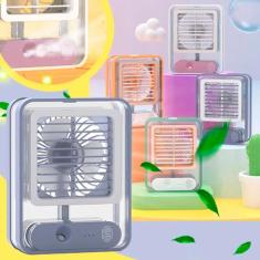 Imagem de Ventilador Umidificador Portátil - 3 Velocidades e Luz