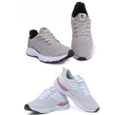 Imagem de Tênis Feminino Esportivo Caminhada Academia Confortável Kit