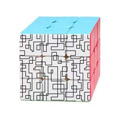 Imagem de Quebra-cabeça Cubo Mágico 3 x 3 com estampa de arte em grãos de arte hexagonal