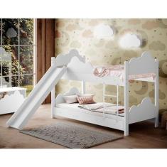 Imagem de Beliche Ayla Branco Com Escorregador